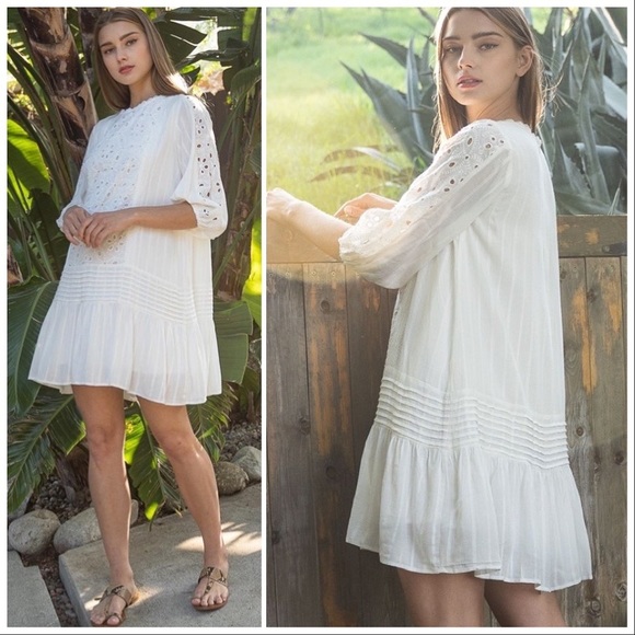 Eye-Let You Wear Me Woven Lace Dress - Picture 2 of 16